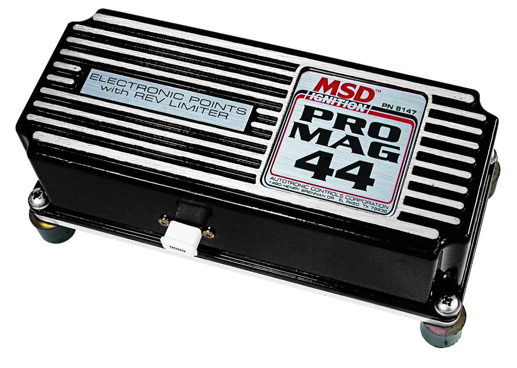 MSD Pro Mag 44 Amp Electronic Points Box With Rev Limiter, Black